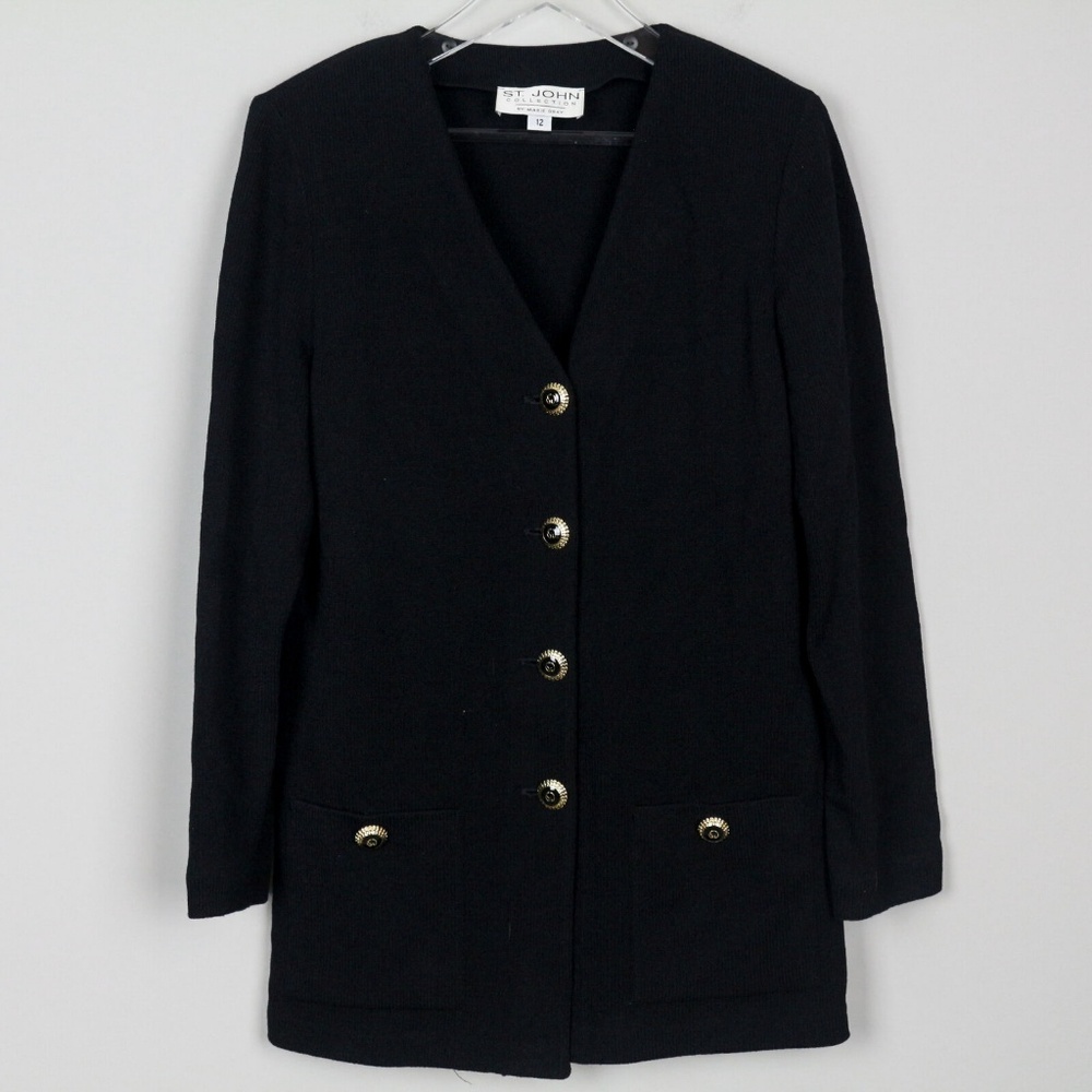 Vintage St John Blazer Jacket Santana Button Down